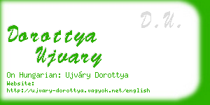 dorottya ujvary business card