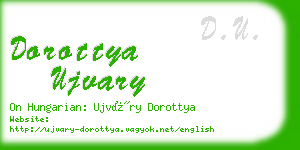 dorottya ujvary business card